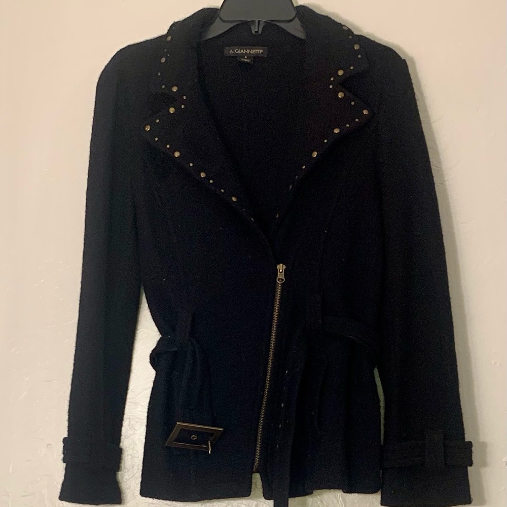 Perfect fall jacket! Keep warm in style. Imported Italian designer A.Giannetti